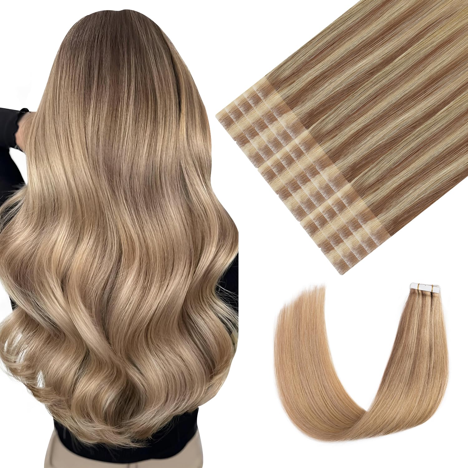 Fita Adesiva Em Extensões De Cabelo Youngsmile Injection Remy Human Hair