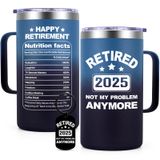 Caneca De Café Qtencas Retirement 2025 Not My Problem 600ml Isolada