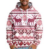 Moletom De Natal Genérico Masculino Ugly Snowflake Green
