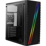 Gabinete Gamer Aerocool Streak Preto Rgb Lateral Acrílico
