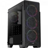 Gabinete Gamer Aerocool Ore Saturn Preto Rgb Lateral...