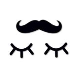 Placa Decorativa Banheiro (par) - Bigode E Cílios