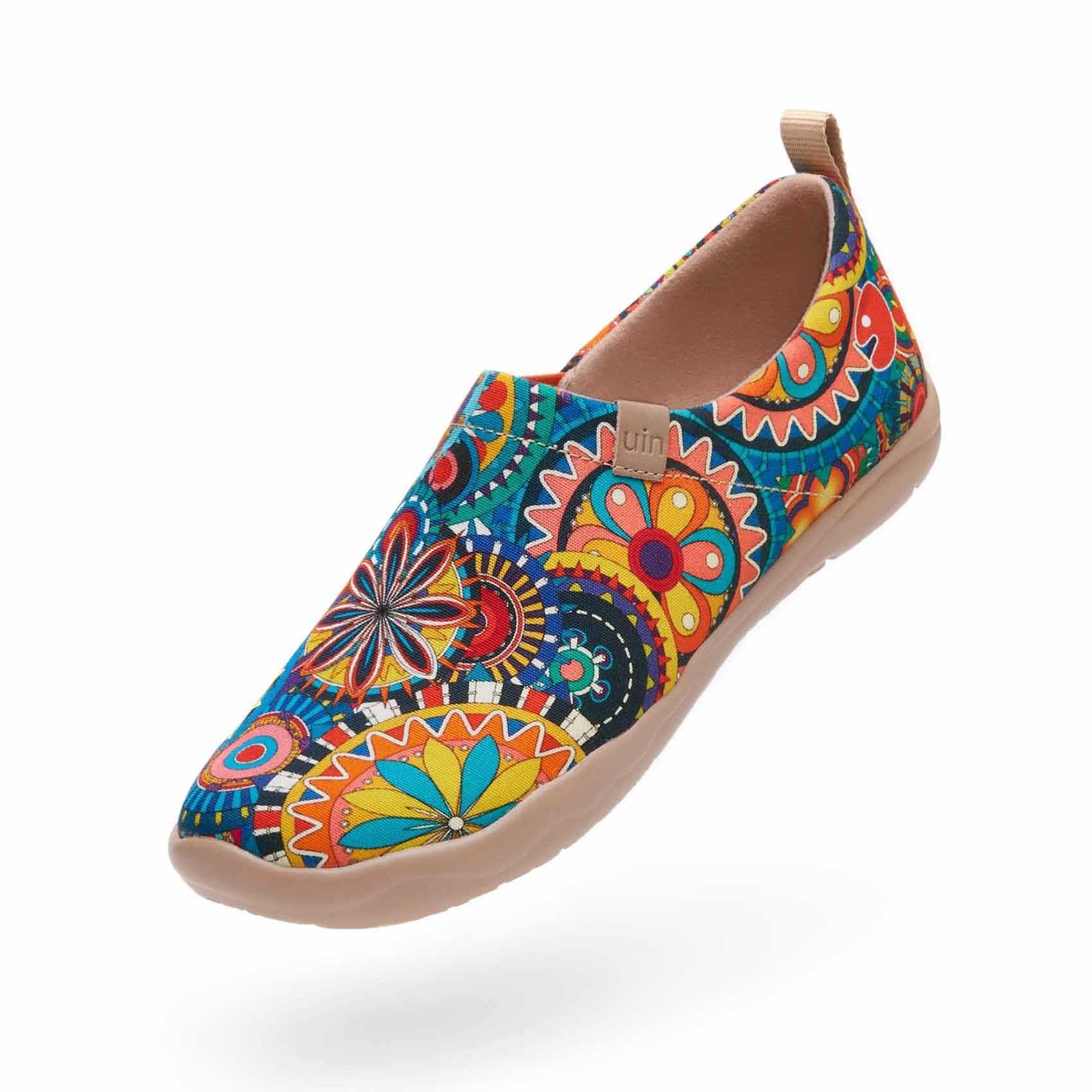 Tênis De Viagem Modernos Uin Blossom Painted Slip-on
