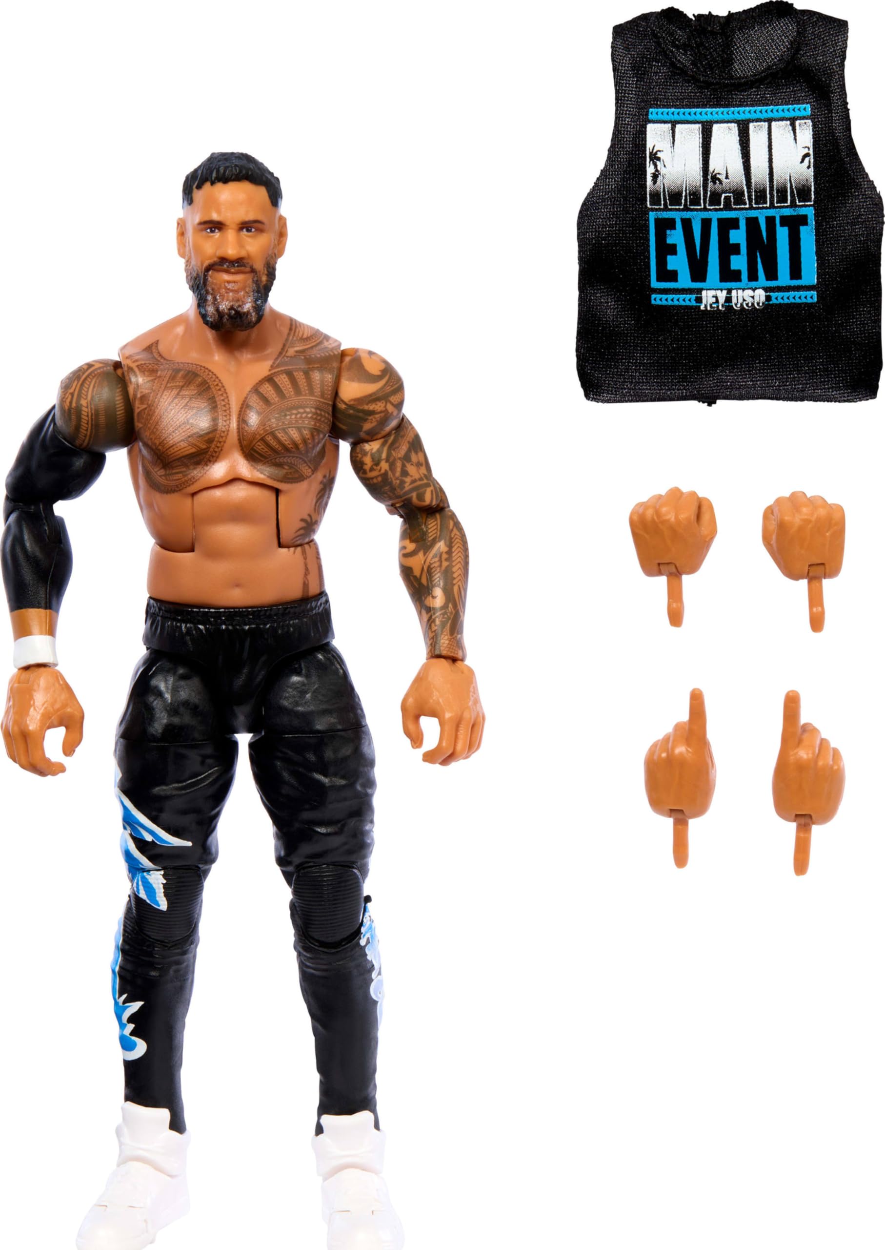 Boneco De Ação Mattel Wwe Top Picks Elite Jey Uso De 6 Polegadas