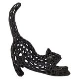 Gato 3d Vazado Enfeite Objeto Decorativo Decoração Preto