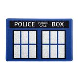 Capacho/tapete 60 X 40 Cm - Police Box, Azul, Beek Geek&#39;s Stuff