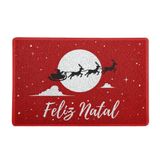Capacho/tapete 60 X 40 Cm - Feliz Natal, Vermelho, Beek Geek&#39;s Stuff