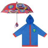 Conjunto De Roupas De Chuva Mattel Boys Thomas Com Guarda-chuva E Poncho 4-5y Azul