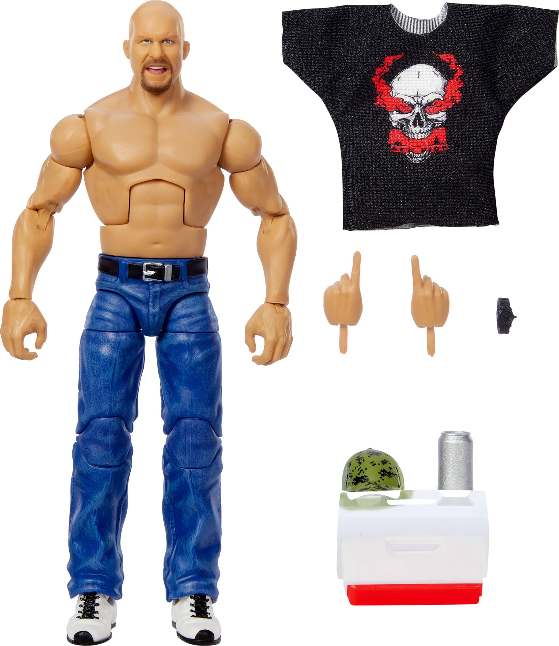 Boneco De Ação Mattel Wwe Top Picks Elite Stone Cold 15cm