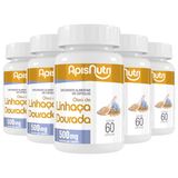 Kit 5 Óleo De Linhaça Apisnutri 60 Cápsulas