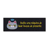 Tapete De Cozinha 1,25x0,40cm - Gato Rabugento (lava Louças)