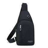 Bolsa Mochila Impermeável Transversal Crossbody Pochete De Peito Portátil Alça Única Ajustável Preto