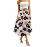 Saia Maxi Abaadlw Para Mulheres Longa Midi Com Bolsos Pretos