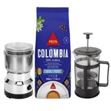 Café Delta Q Torrado Grão Prensa Francesa 600ml Moedor Inox