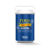 Cooler 10 Latas Manual Do Mundo - Pense Como Um Próton (branco)