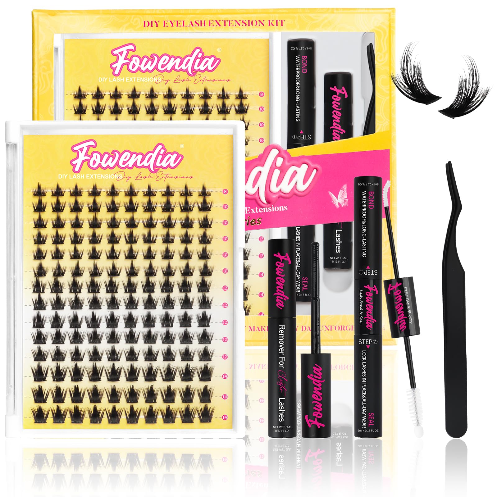Kit De Agrupamentos De Cílios Fowendia Manga Lash 8-14 Mm, Califórnia