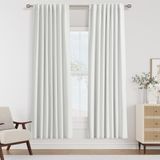 Cortinas Guken Blackout Off White Linen 183x183cm 2 Painéis