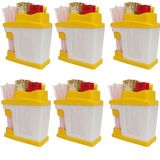 Porta Guardanapo Canudo Sache Triutil Kit 6 Pc Açai Bar - Amarelo