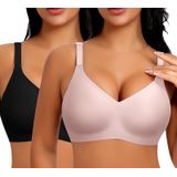 Sutiãs Sinfla V Neck Wireless Para Mulheres Com Cobertura Total