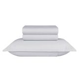 Jogo Cama Solteiro King 1,20m 300 Fios Basic Naturalle Prata