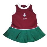 Vestido Infantil Fluminense Regata Oficial Menina Revedor - Grená - 3