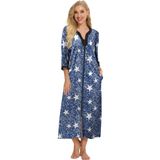 Roupa De Dormir Bloggerlove Zip Up Robe Plus Size Camisola Feminina