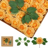 Flores Artificiais Wantmazor White Roses Foam, Pacote Com 100