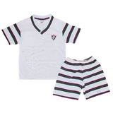 Pijama Infantil Do Fluminense Oficial Camisa Shorts Revedor - Branco - 1