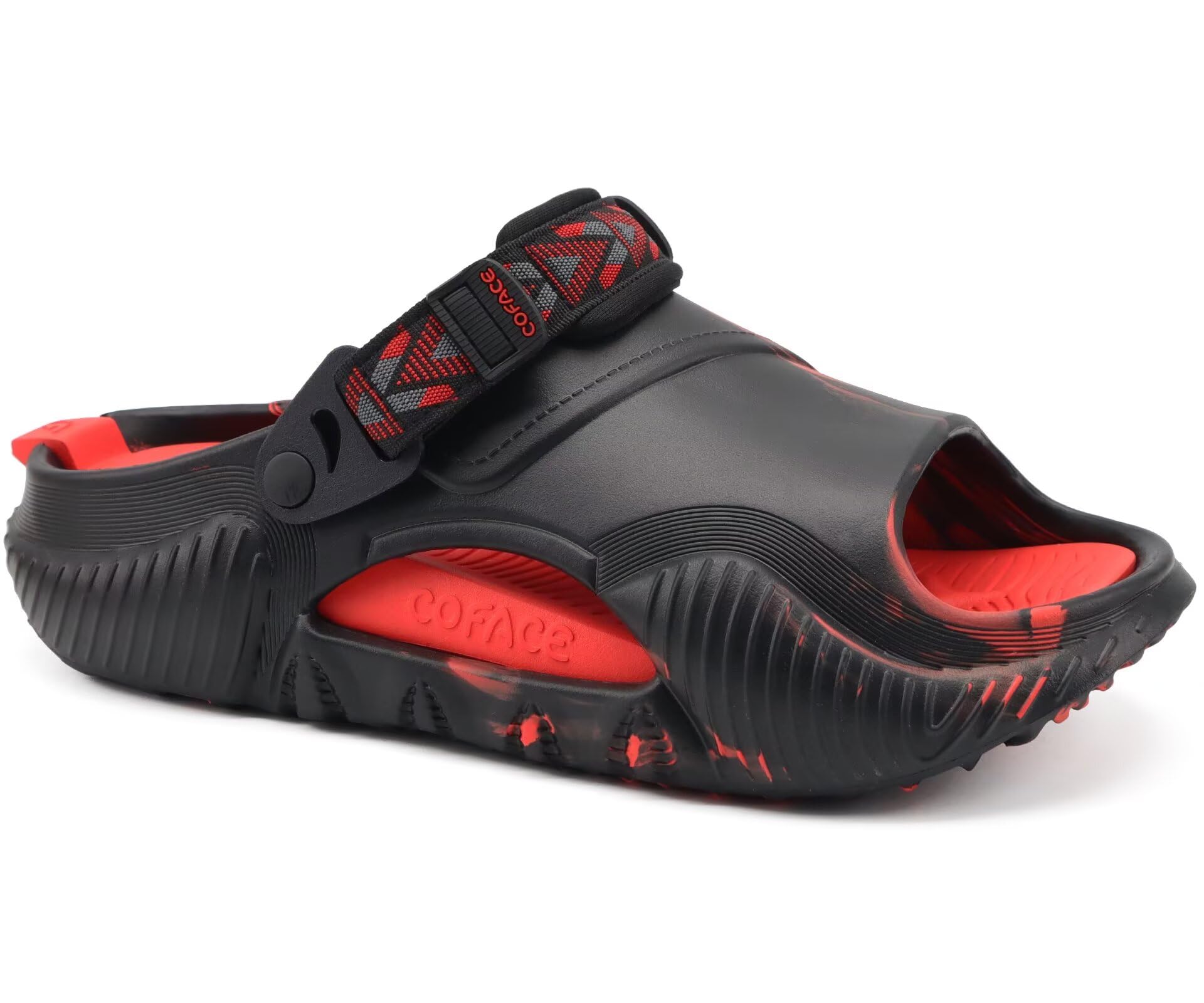 Sandálias Coface Orthopaedic Arch Support Masculinas Pretas E Vermelhas Tamanho 8