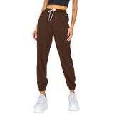 Calça De Moletom Feminina Automet Com Decote Fino Marrom Em Poliéster/algodão