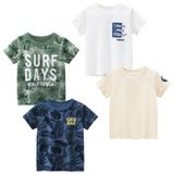 Camiseta Masculina Tabnix, Pacote Com 4 Unidades, Manga Curta, Algodão, 2 A 7 Anos
