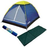 Barraca Para Camping Até 4 Pessoas Com Saco De Dormir Mor