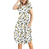 Vestido Simier Fairy Summer Modest Business Branco Xl Feminino