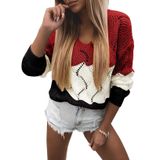 Suéter Feminino Dokotoo, Moda Solta, Inverno, Vermelho, Tamanho S