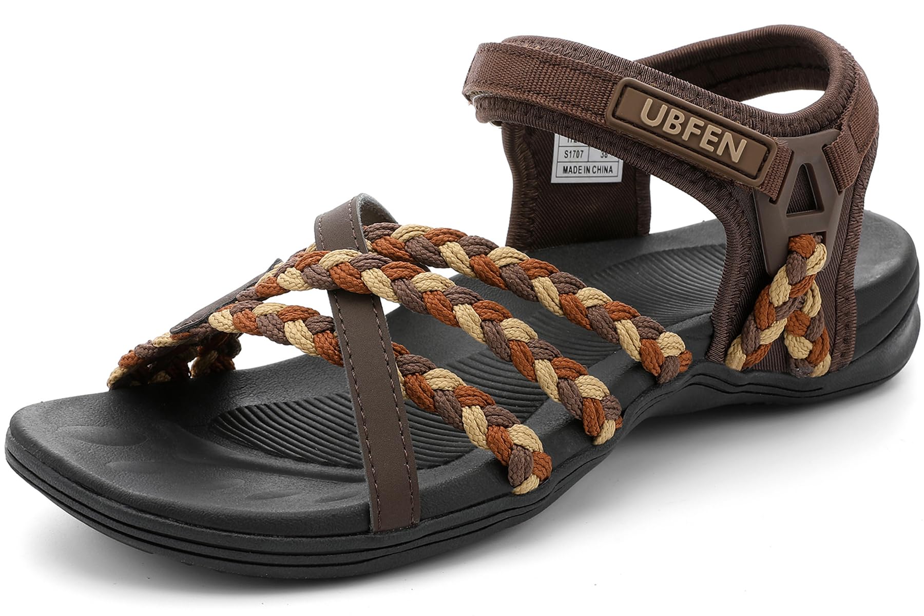 Sandálias De Caminhada Ubfen Femininas Sport Walking Marrons Tamanho 10