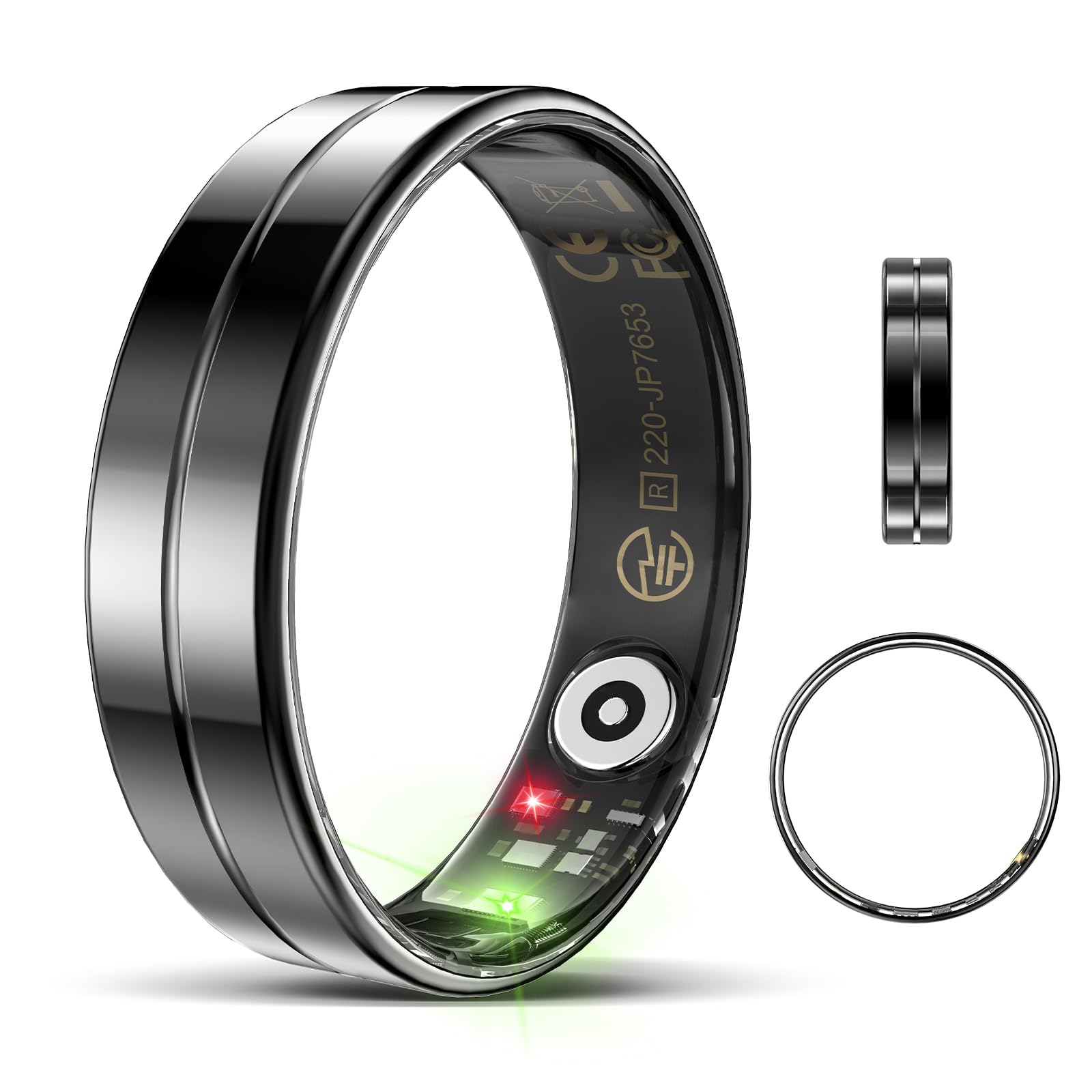 Smart Health Ring Emerhome Upgrade Para Mulheres E Homens Negros