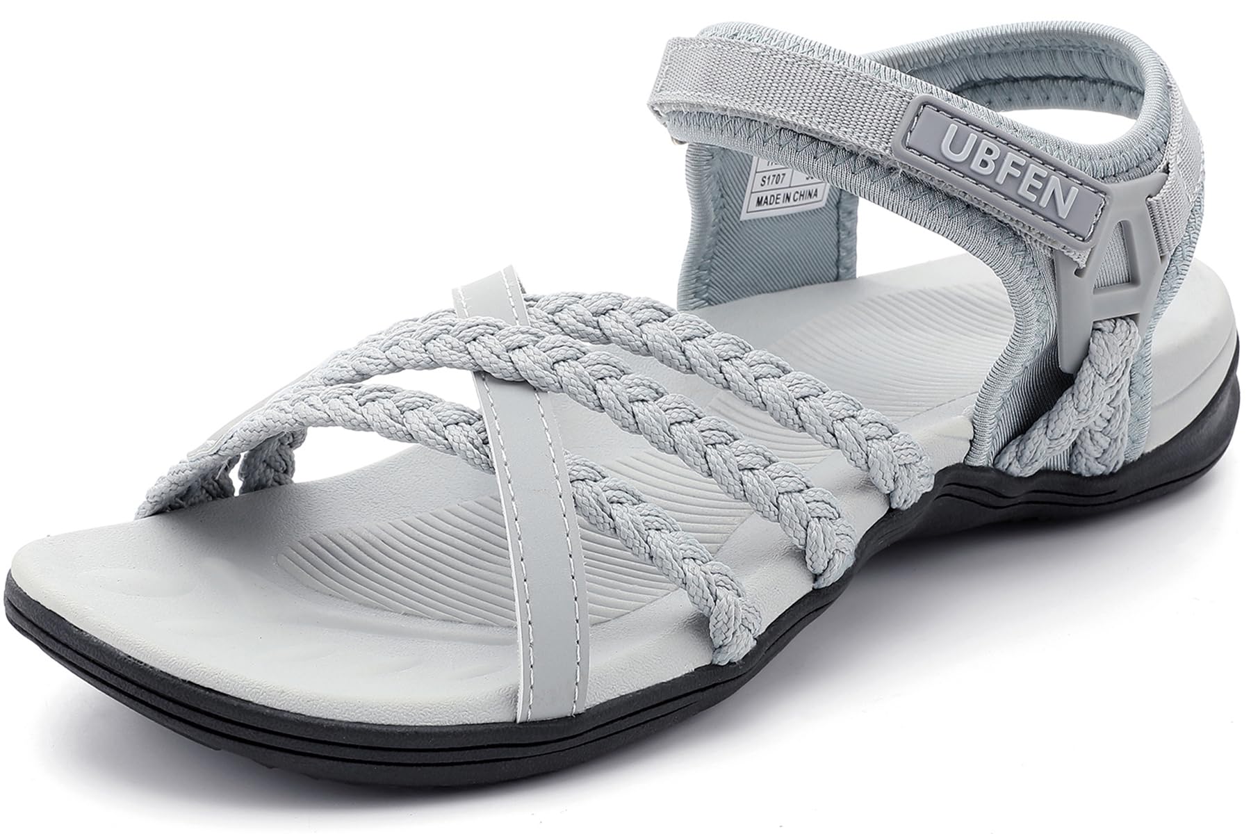 Sandálias De Caminhada Ubfen Femininas Sport Walking Cinza Tamanho 6