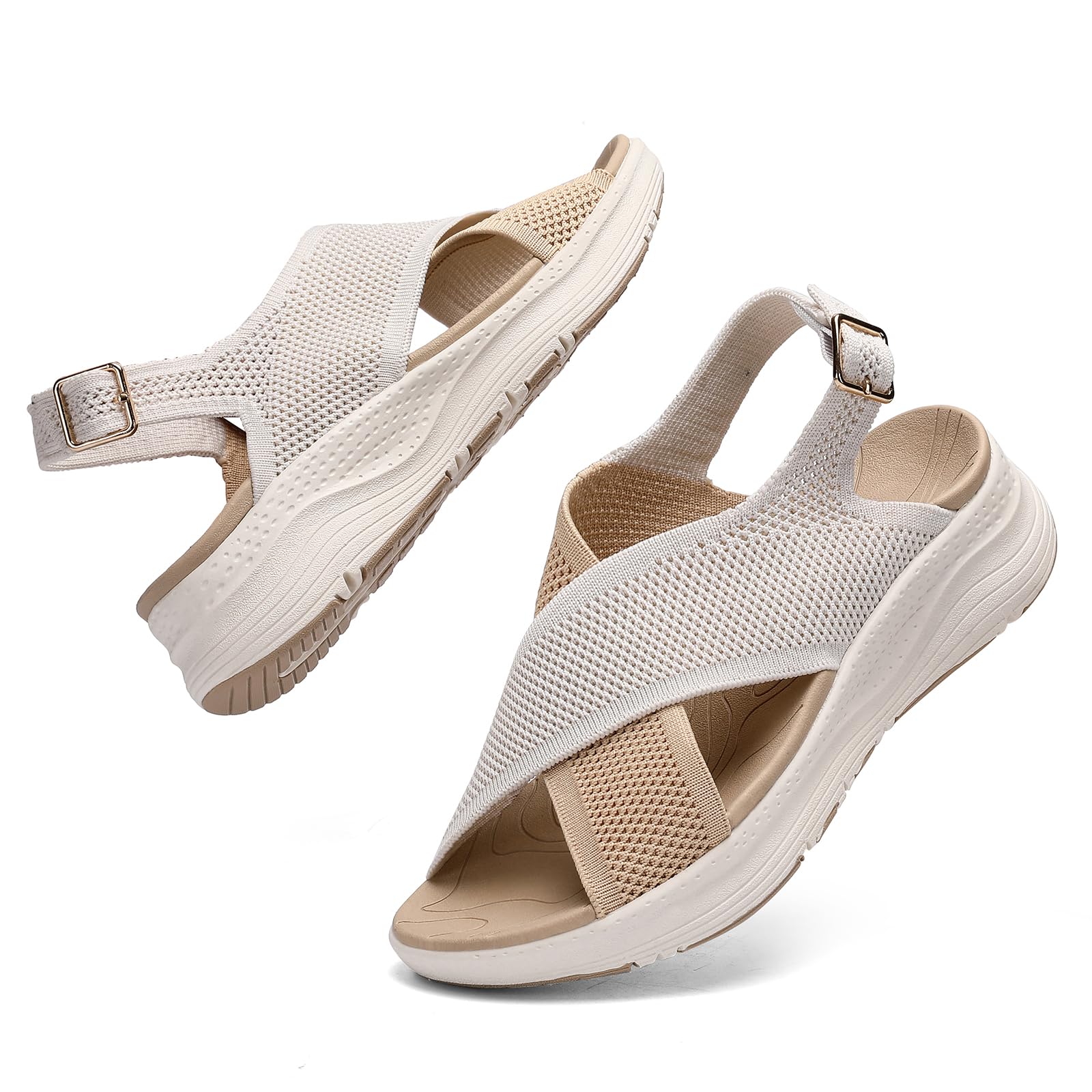 Sandálias Bravover Femininas Com Suporte De Arco Ortopédico Leve