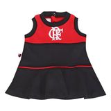 Vestido Infantil Flamengo Regata Oficial Menina Revedor - Preto - 3