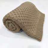 Manta Tricot Bellagio 1,50m X 2,00m - Decortrico Amendoa