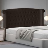 Cabeceira De Cama Box Toquio Casal Queen 160 Cm Suede Marrom Do Lar Móveis E Decoração