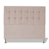 Cabeceira De Cama Box Cristal Casal 140 Cm Botão Strass Suede Porcelana Do Lar Móveis