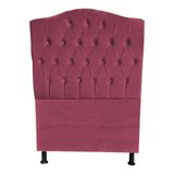 Cabeceira De Cama Box Princesa Solteiro 90 Cm Botão Strass Suede Rosê Do Lar Móveis