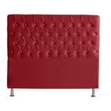 Cabeceira De Cama Box Estrela Casal 140 Cm Suede Botão Cristal Vermelho Do Lar Móveis E Decoração