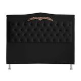 Cabeceira De Cama Box Madri Casal 140 Cm Suede Preto Do Lar Móveis E Decoração