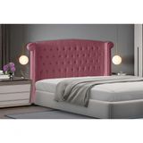Cabeceira De Cama Box Toquio Casal Queen 160 Cm Suede Rosa Bebê Do Lar Móveis E Decoração