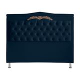 Cabeceira De Cama Box Madri Casal 140 Cm Azul Marinho Do Lar Móveis E Decoração