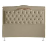 Cabeceira De Cama Box Madri Casal King 195 Cm Suede Bege Do Lar Móveis E Decoração