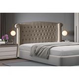 Cabeceira De Cama Box Toquio Casal Queen 160 Cm Suede Capuccino Do Lar Móveis E Decoração