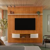 Painel Para Tv 75 Polegadas New Bugatti Cinamomo/off White